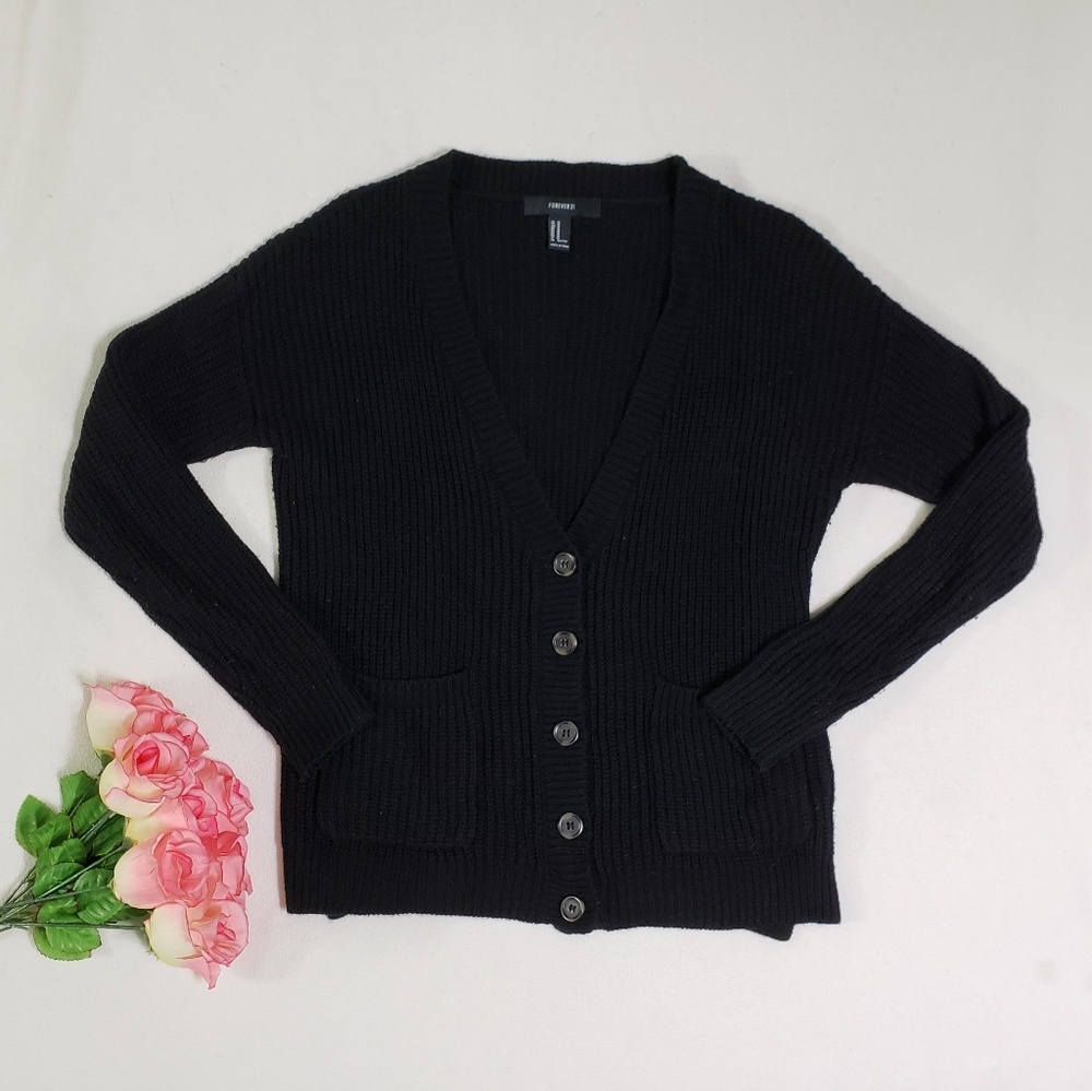 Black Knitted Cardigan 💐